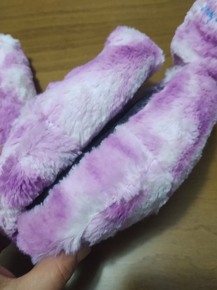 Kız Çocuk Mor Peluş Ev Terliği 29 30 uyumlu - Görsel 4