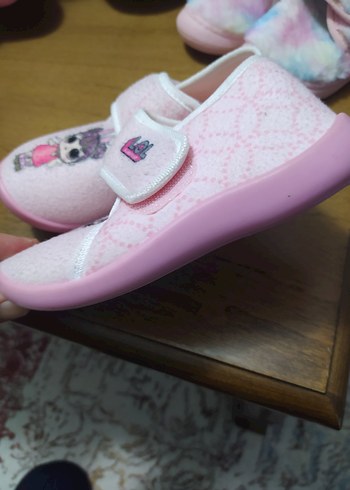 Kız Çocuk Pembe Baskılı Sıcak Terlik - Görsel 3