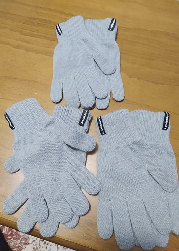 Lumberjack Gri Örgü Kadın Eldiveni. - Görsel 4