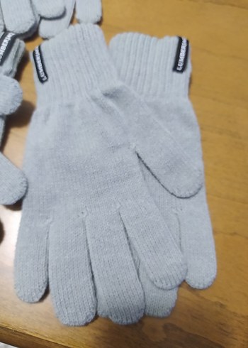 Lumberjack Gri Örgü Kadın Eldiveni. - Görsel 3