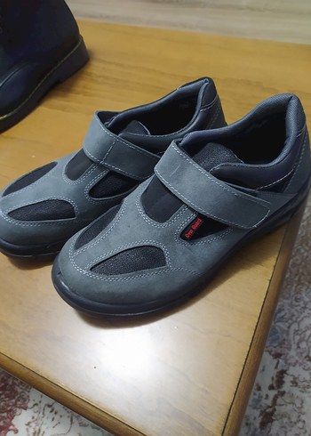 Gri Erkek Outdoor Ayakkabı Cırt Cırtlı - Görsel 2