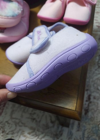 Kız Çocuk Mor Polar Ev Terliği Velcro - Görsel 3