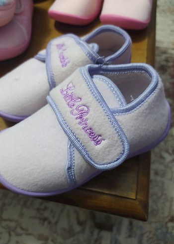 Kız Çocuk Mor Polar Ev Terliği Velcro - Görsel 2