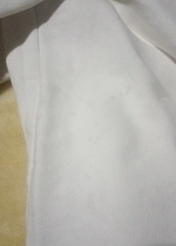 Beyaz Kadın Salaş Midi Eşofman - Görsel 5