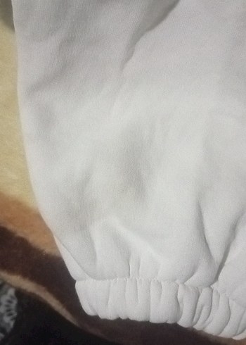 Beyaz Kadın Salaş Midi Eşofman - Görsel 3