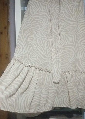 Bohem Zebra Desenli Uzun Kadın Etek - Görsel 2