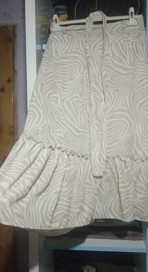 Bohem Zebra Desenli Uzun Kadın Etek - Görsel 2