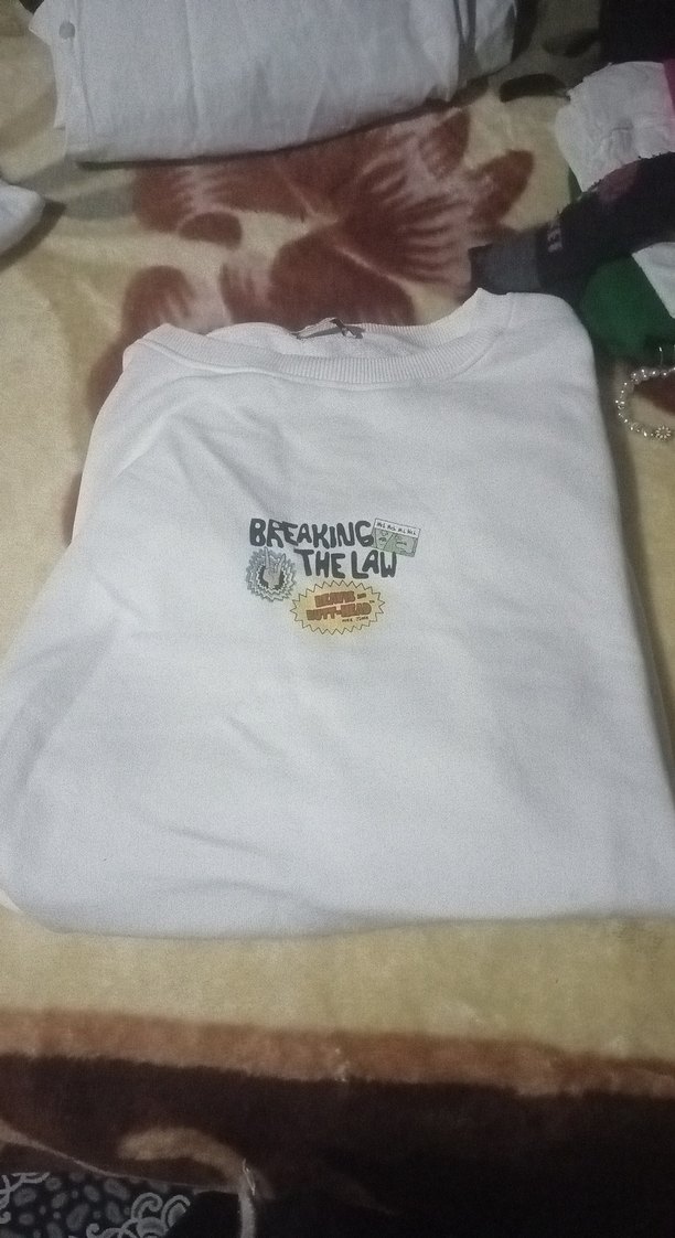 Düğmeli Beyaz Erkek Kısa Kollu Sweatshirt - Görsel 2