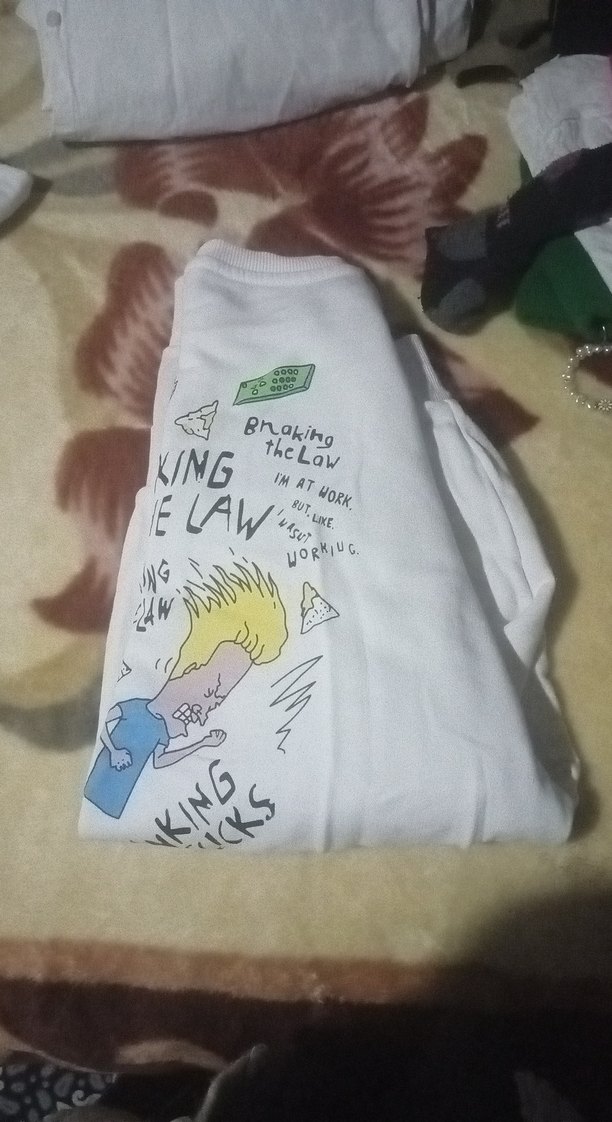 Düğmeli Beyaz Erkek Kısa Kollu Sweatshirt - Görsel 3