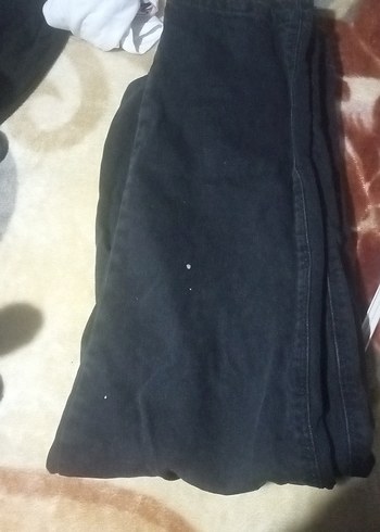 Siyah Rahat Kesim Midi Boy Kadın Kot Pantolon - Görsel 2