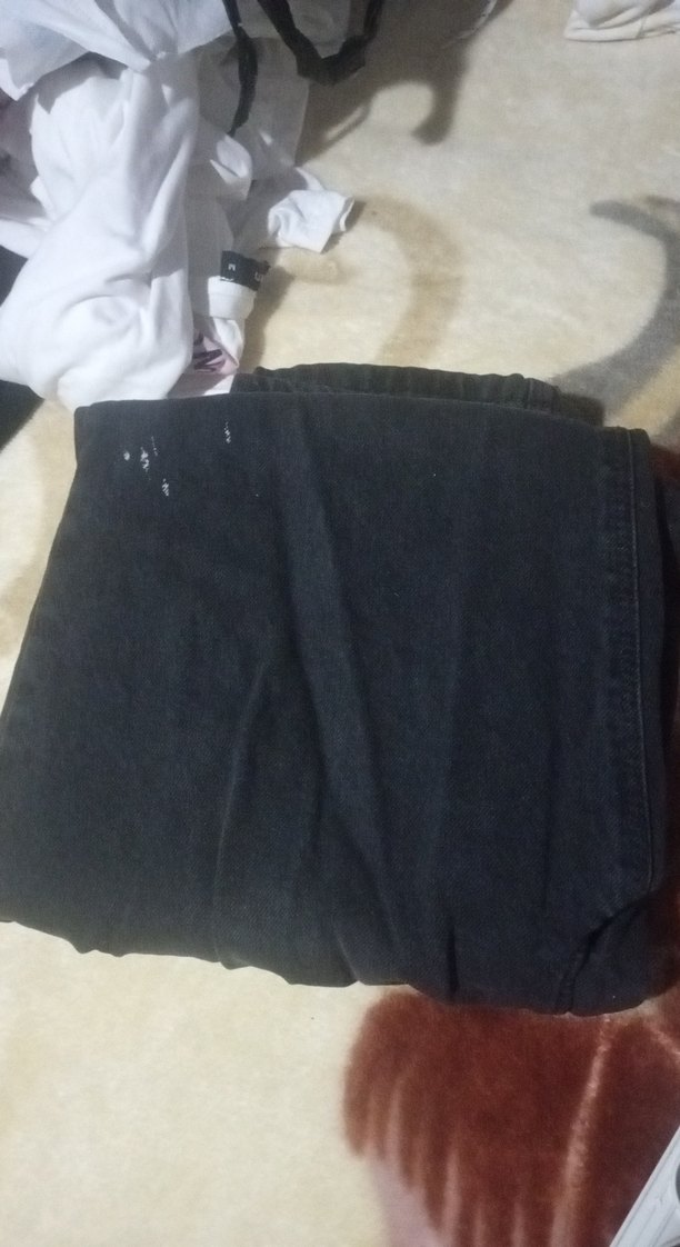 Siyah Rahat Kesim Midi Boy Kadın Kot Pantolon - Görsel 3