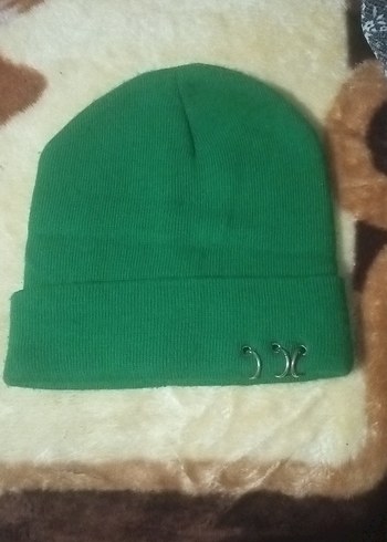 Yeşil Örgü Kadın Bere - Görsel 2