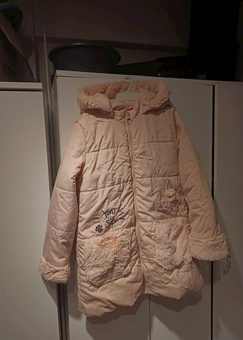 LCW Kids Kapüşonlu Pembe Kız Mont - Görsel 2