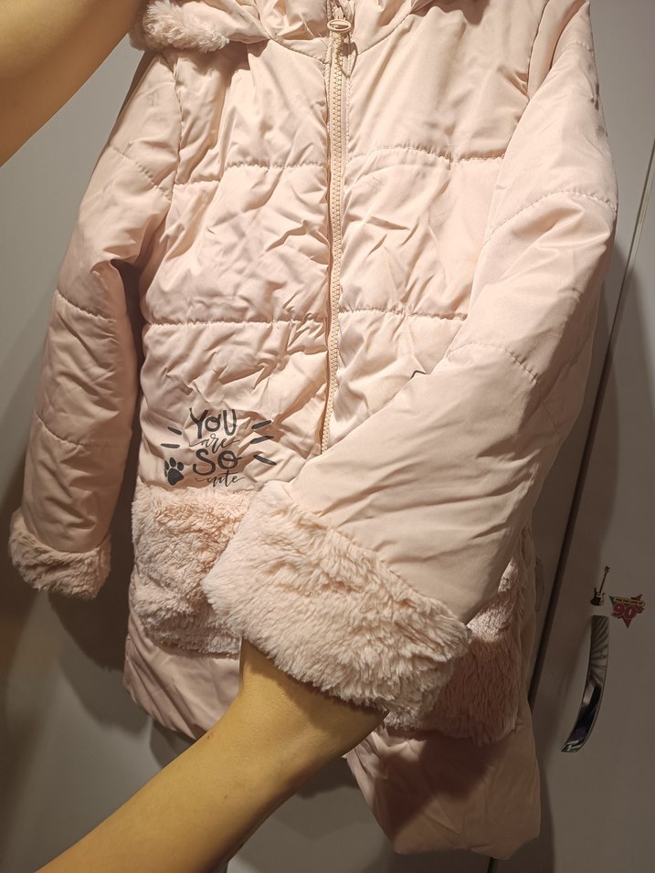 LCW Kids Kapüşonlu Pembe Kız Mont - Görsel 3