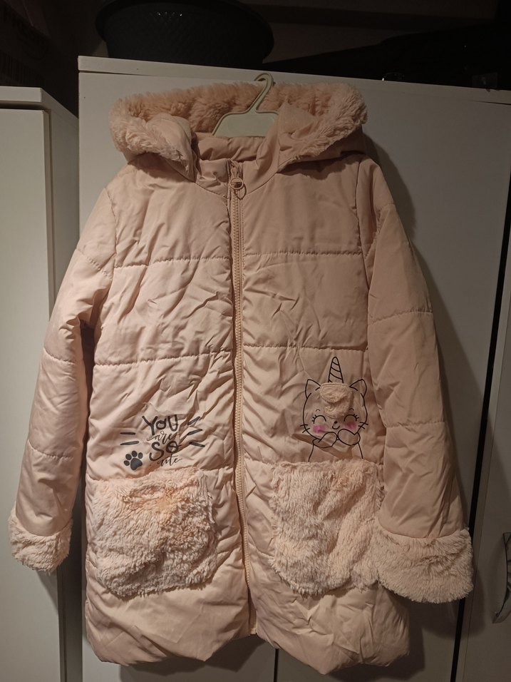 LCW Kids Kapüşonlu Pembe Kız Mont - Görsel 4