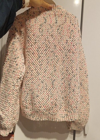 kız çocuk Pembe Bohem Örgü Hırka 7-8 yaş - Görsel 5