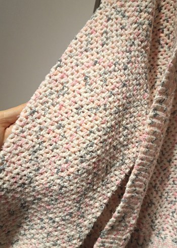 kız çocuk Pembe Bohem Örgü Hırka 7-8 yaş - Görsel 2