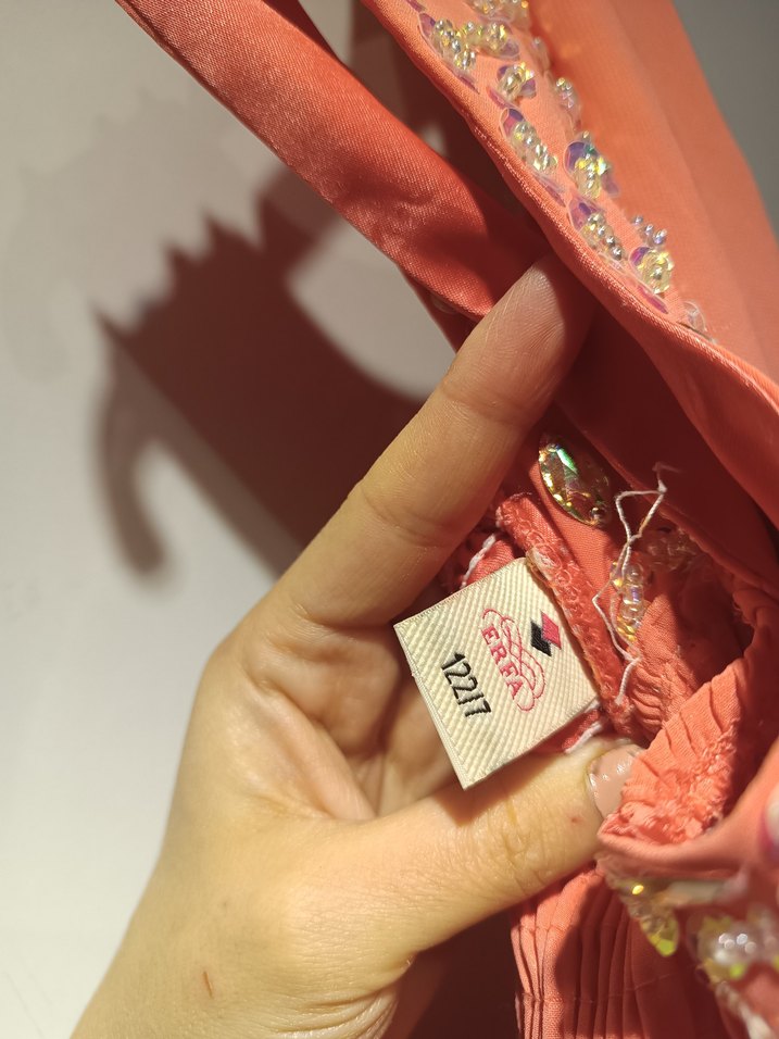 Turuncu yavruağzı Uzun Abiye Elbise 7 yaş - Görsel 5