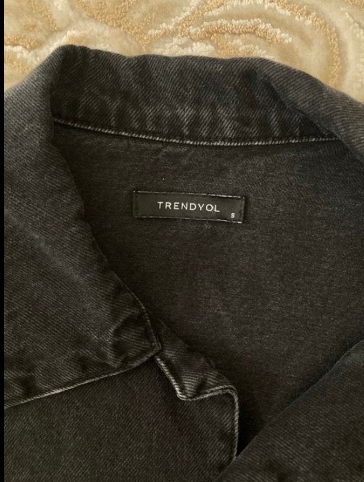 Düğmeli Siyah Kadın Denim Ceket - Görsel 3