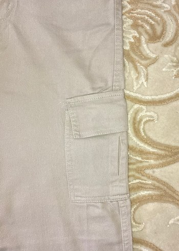 Bej Rahat Kesim Kadın Kot Pantolon - Görsel 3