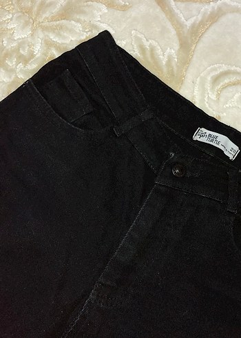 Kadın Siyah Regular Fit Midi Jean - Görsel 3