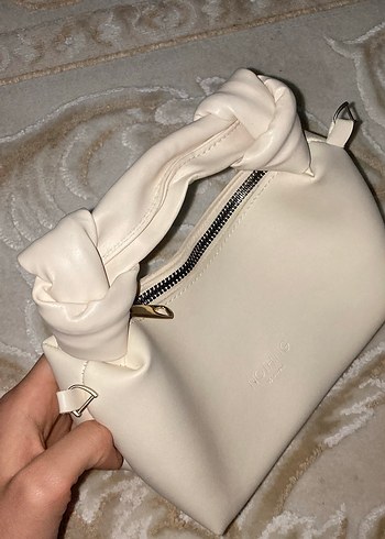 Beyaz Deri Kadın Çanta - Görsel 2