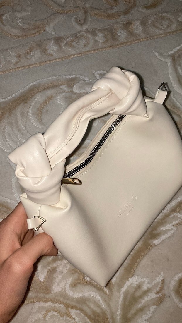 Beyaz Deri Kadın Çanta - Görsel 2