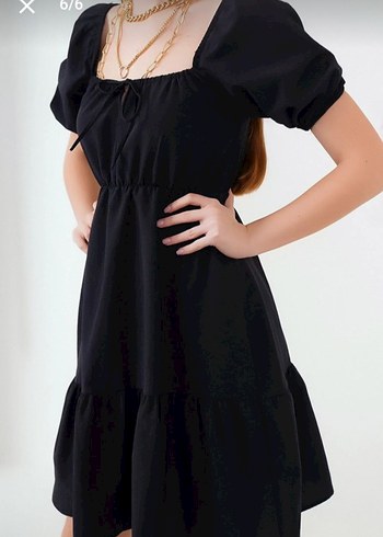 Siyah Mini Kadın Elbise - Görsel 2