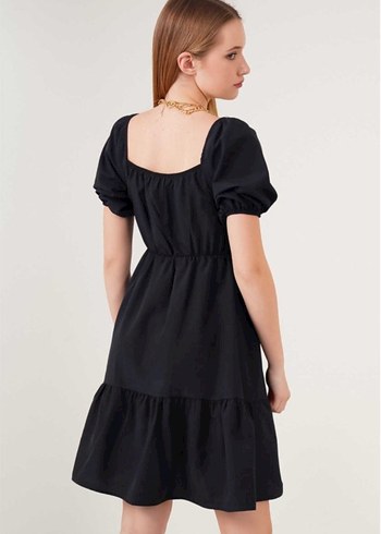 Siyah Mini Kadın Elbise - Görsel 4