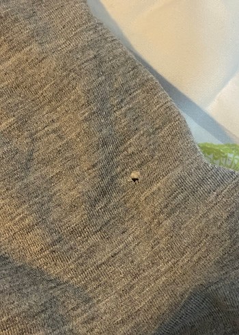 Gri Baskılı Kısa Kollu Hamile Tişörtü - Görsel 3