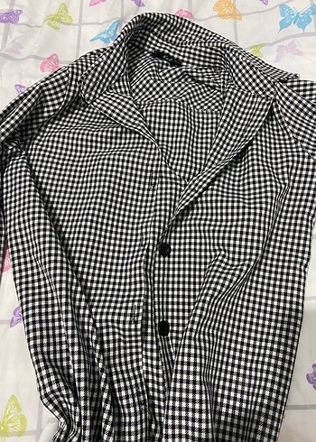 Uzun Kollu Ekose Desenli Trenç Gömlek - Görsel 2