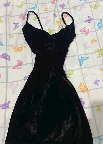 Kadın kadife mini elbise - Görsel 2