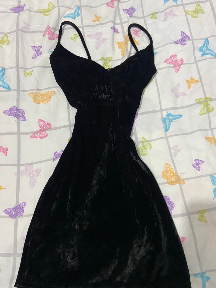 Kadın kadife mini elbise - Görsel 2