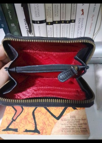 Love Moschino Siyah Deri Fermuarlı cüzdan - Görsel 6