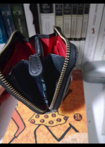 Love Moschino Siyah Deri Fermuarlı cüzdan - Görsel 4