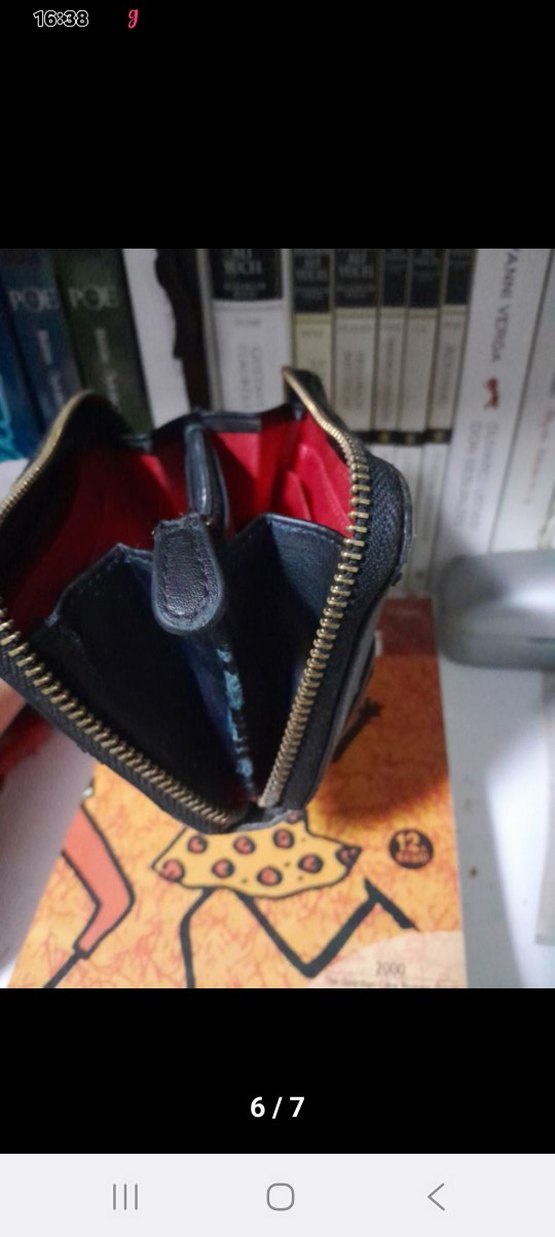 Love Moschino Siyah Deri Fermuarlı cüzdan - Görsel 4