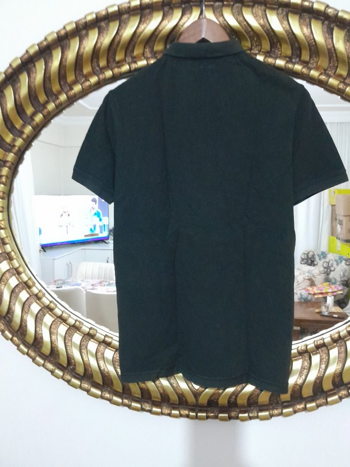 All Saints Düğmeli Siyah Erkek Polo Tişört - Görsel 3