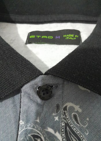 Etro orjinal, Baskılı Kısa Kollu Polo Tişört - Görsel 2