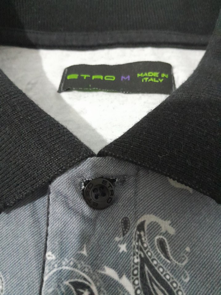 Etro orjinal, Baskılı Kısa Kollu Polo Tişört - Görsel 2