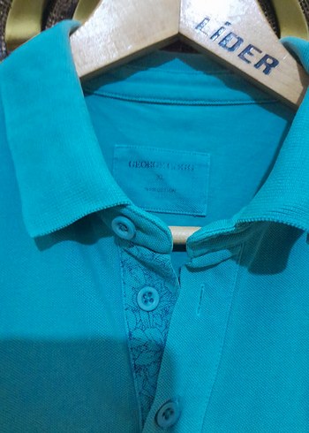 George Hogg Turkuaz Erkek Polo Yaka Kısa Kollu Tişört - Görsel 2