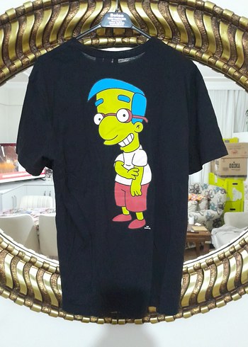 H&M marka Düğmeli Siyah Erkek Polo Tişört - Görsel 2