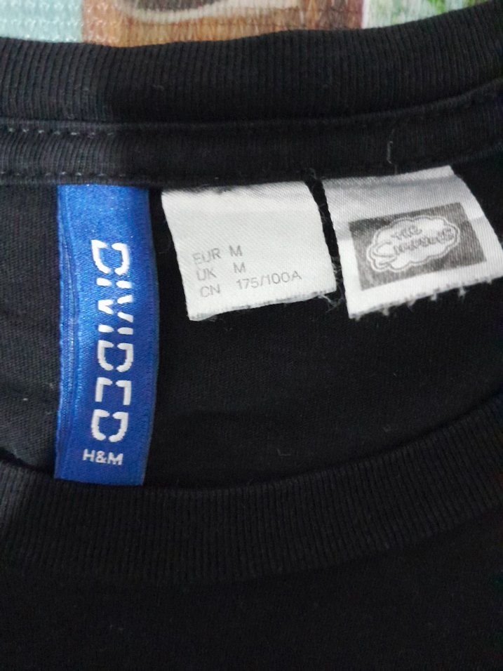 H&M marka Düğmeli Siyah Erkek Polo Tişört - Görsel 3