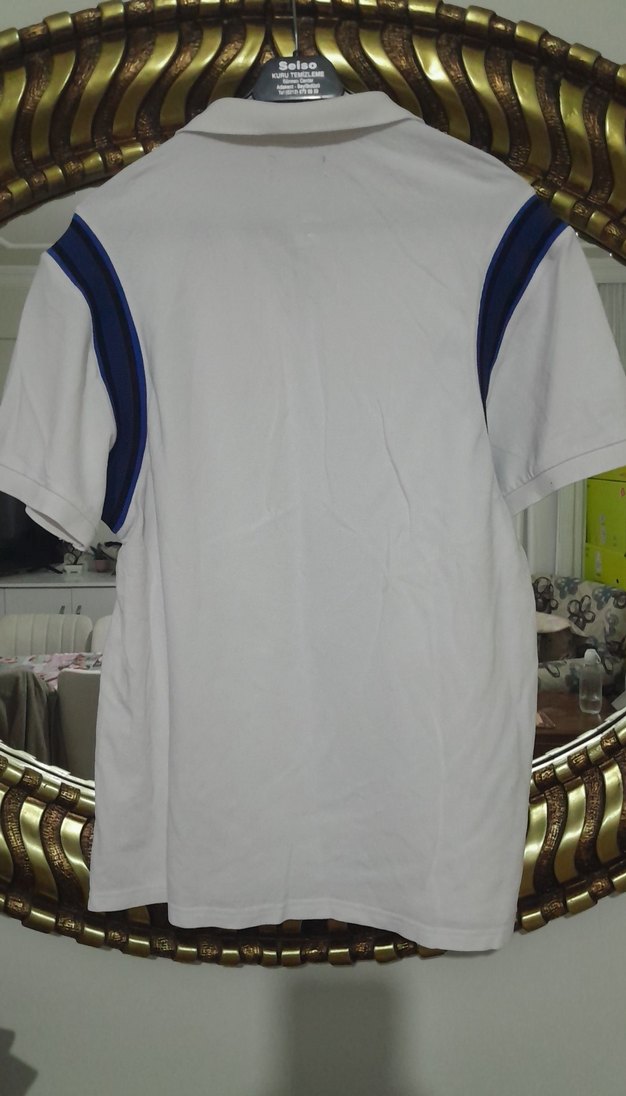 Erkek Beyaz Polo Yaka Kısa Kollu Tişört - Görsel 2