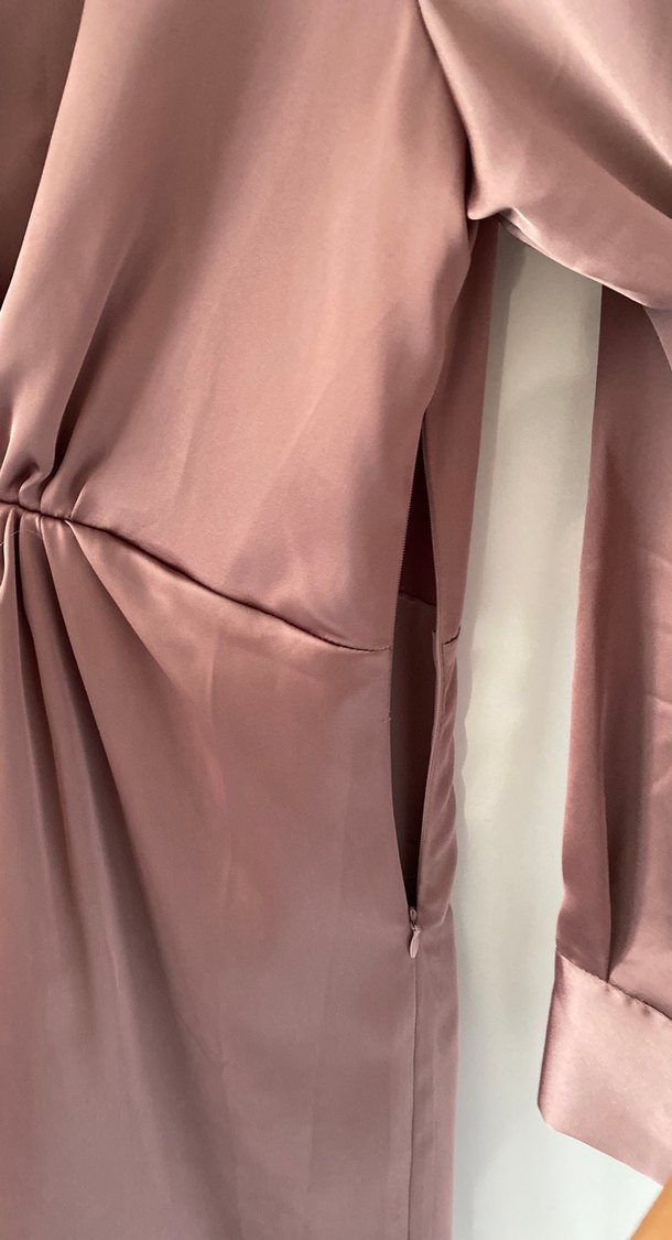 Zara Saten Midi Kadın Elbise - Görsel 2