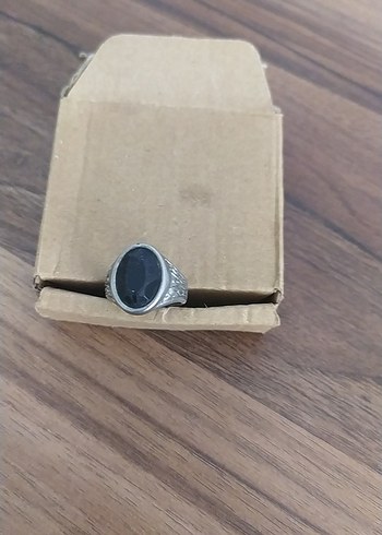 Bohem Tarz Siyah Taşlı Erkek Yüzük - Görsel 2