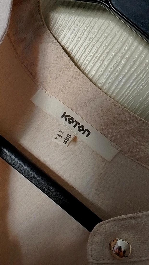 Bej Uzun Kollu Piliseli Keten Elbise - Görsel 2