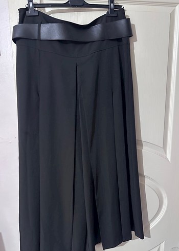 Kadın Siyah Deri Uzun Etek Kemerli - Görsel 3