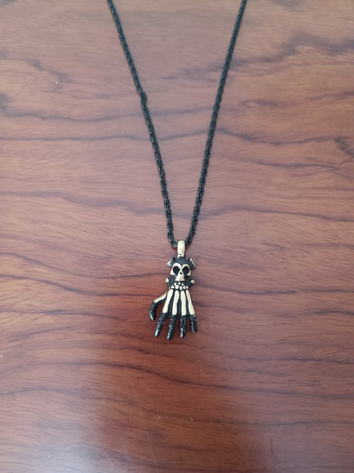 Altın Renkli Gotik Erkek Kolye - Görsel 3