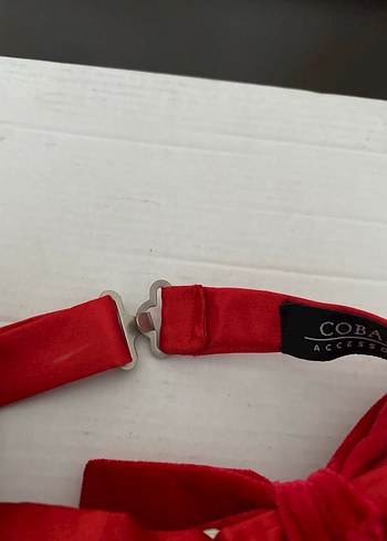 Klasik Tarz Kırmızı Süet Çocuk Papyonu - Görsel 3