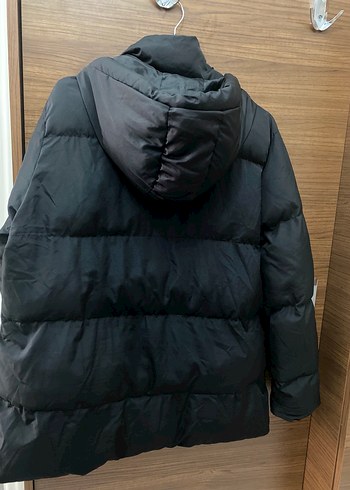 Kadın Siyah Midi Kemerli Kış Montu - Görsel 2